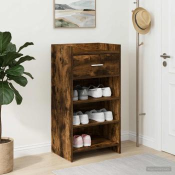 ARDEBO.de - Schuhschrank Geräucherte Eiche 48 x 36 x 92 cm Holzwerkstoff