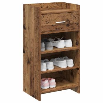 Schuhschrank mit Speicher Altholz 48 x 36 x 92 cm Holzwerkstoff