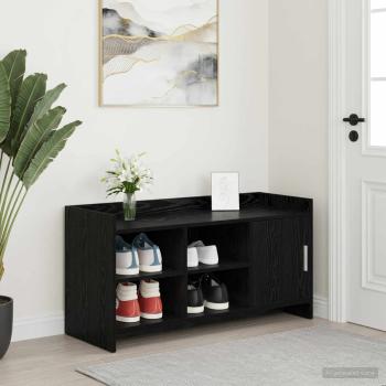 ARDEBO.de - Schuhschrank Schwarze Eiche 100 x 39,5 x 51 cm Holzwerkstoff