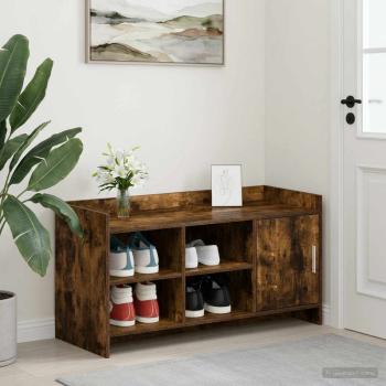 ARDEBO.de - Schuhschrank Geräucherte Eiche 100 x 39,5 x 51 cm Holzwerkstoff