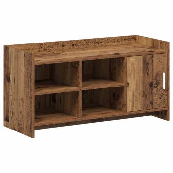 Schuhschrank mit Tür Altholz 100 x 39,5 x 51 cm Holzwerkstoff