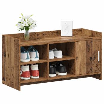 Schuhschrank mit Tür Altholz 100 x 39,5 x 51 cm Holzwerkstoff