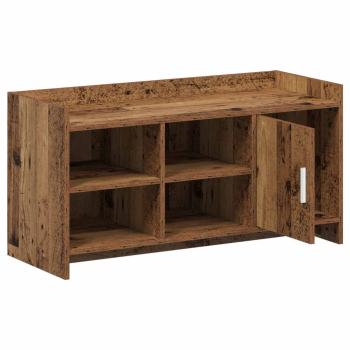 Schuhschrank mit Tür Altholz 100 x 39,5 x 51 cm Holzwerkstoff