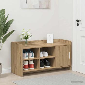 ARDEBO.de - Schuhschrank 100 x 39,5 x 51 cm Holzwerkstoff Artisan-Eiche