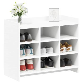 Schuhschrank mit Speicher Weiß 85 x 39,5 x 70 cm Holzwerkstoff