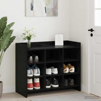 ARDEBO.de - Schuhschrank Schwarze Eiche 85 x 39,5 x 70 cm Holzwerkstoff