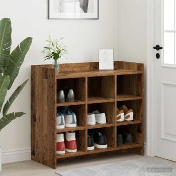 ARDEBO.de - Schuhschrank Altholz 85 x 39,5 x 70 cm Holzwerkstoff