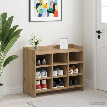 ARDEBO.de - Schuhschrank 85 x 39,5 x 70 cm Holzwerkstoff Artisan-Eiche