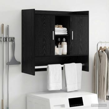 ARDEBO.de - Wandregal Wandhalterung Schwarze Eiche 80 x 36 x 80 cm