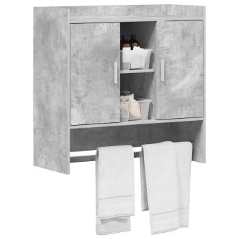 Wandregal Wandhalterung Betongrau 80 x 36 x 80 cm Holzwerkstoff