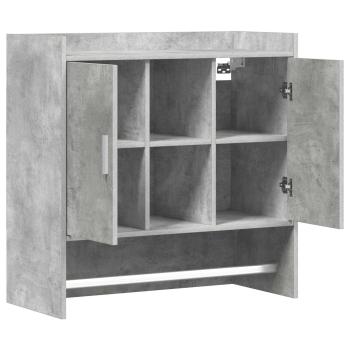 Wandregal Wandhalterung Betongrau 80 x 36 x 80 cm Holzwerkstoff