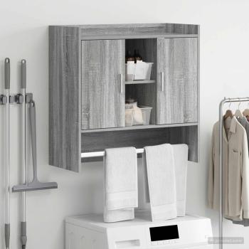 ARDEBO.de - Wandregal Wandhalterung Grau Sonoma 80 x 36 x 80 cm