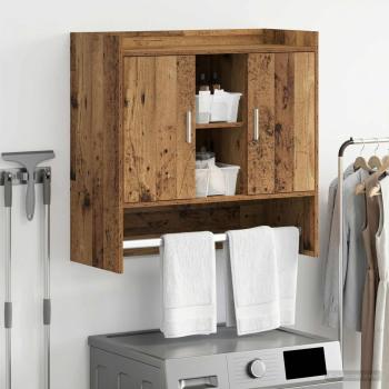 ARDEBO.de - Wandregal Wandhalterung Altholz 80 x 36 x 80 cm Holzwerkstoff