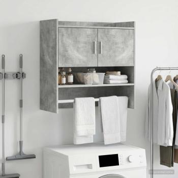 ARDEBO.de - Wandregal Wandhalterung Betongrau 80 x 36 x 80 cm Holzwerkstoff