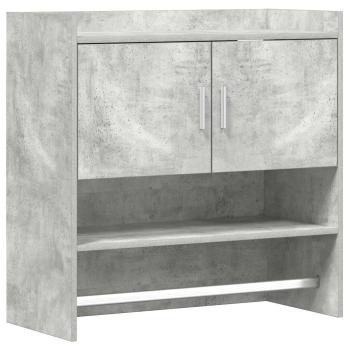 Wandregal Wandhalterung Betongrau 80 x 36 x 80 cm Holzwerkstoff