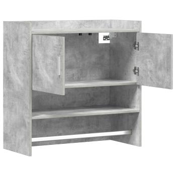 Wandregal Wandhalterung Betongrau 80 x 36 x 80 cm Holzwerkstoff