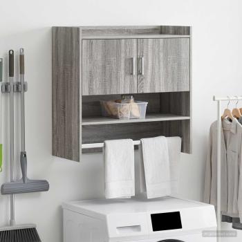 ARDEBO.de - Wandregal Wandhalterung Grau Sonoma 80 x 36 x 80 cm
