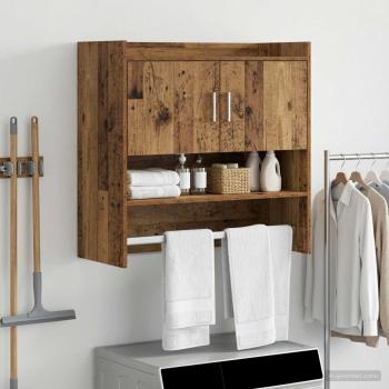 ARDEBO.de - Wandregal Wandhalterung Altholz 80 x 36 x 80 cm Holzwerkstoff