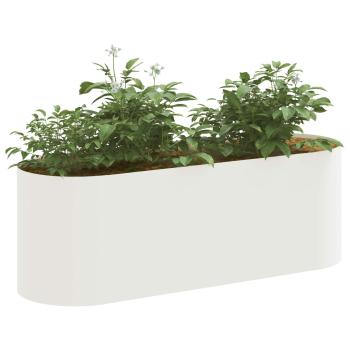 Hochbeet im Garten Weiß 120 x 40 x 40 cm