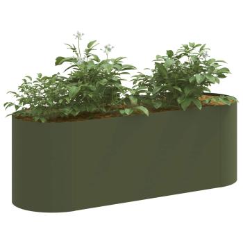 Hochbeet im Garten Olive Grün 120 x 40 x 40 cm