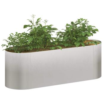 Hochbeet im Garten Edelstahl 120 x 40 x 40 cm
