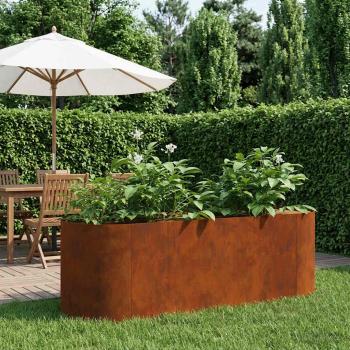 ARDEBO.de - Hochbeet im Garten Wetterfeststahl 120 x 40 x 40 cm
