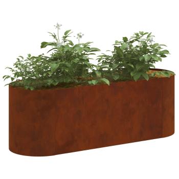 Hochbeet im Garten Wetterfeststahl 120 x 40 x 40 cm