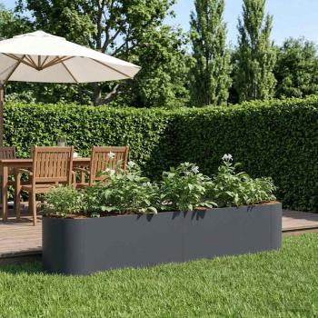 ARDEBO.de - Hochbeet im Garten Anthrazit 200 x 40 x 40 cm