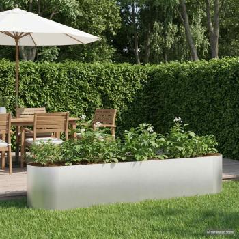 ARDEBO.de - Hochbeet im Garten Edelstahl 200 x 40 x 40 cm