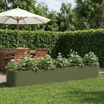 ARDEBO.de - Hochbeet im Garten Olive Grün 280 x 40 x 40 cm