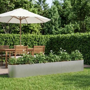 ARDEBO.de - Hochbeet im Garten Edelstahl 280 x 40 x 40 cm