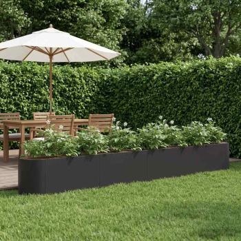 ARDEBO.de - Hochbeet im Garten Schwarz 360 x 40 x 40 cm