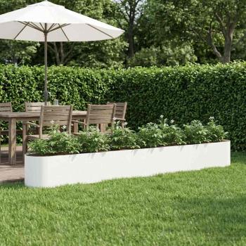ARDEBO.de - Hochbeet im Garten Weiß 360 x 40 x 40 cm