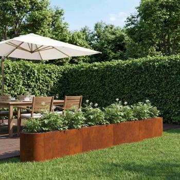 ARDEBO.de - Hochbeet im Garten Wetterfeststahl 360 x 40 x 40 cm