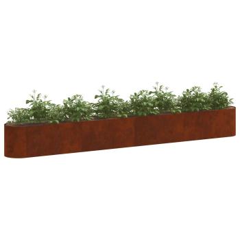 Hochbeet im Garten Wetterfeststahl 360 x 40 x 40 cm