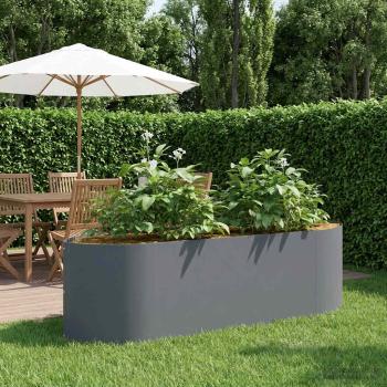 ARDEBO.de - Hochbeet im Garten Anthrazit 140 x 40 x 40 cm Stahl