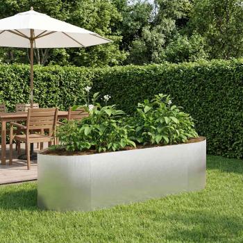 ARDEBO.de - Hochbeet im Garten Edelstahl 140 x 40 x 40 cm Stahl