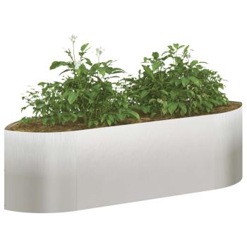Hochbeet im Garten Edelstahl 140 x 40 x 40 cm Stahl