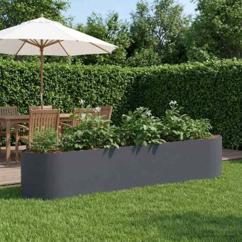 ARDEBO.de - Hochbeet im Garten Anthrazit 220 x 40 x 40 cm Stahl