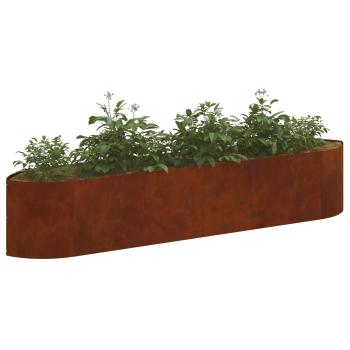 Hochbeet im Garten Wetterfeststahl 220 x 40 x 40 cm Stahl