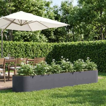 ARDEBO.de - Hochbeet im Garten Anthrazit 300 x 40 x 40 cm Stahl
