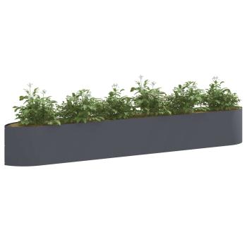 Hochbeet im Garten Anthrazit 300 x 40 x 40 cm Stahl