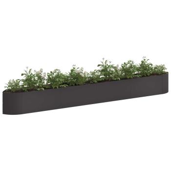 Hochbeet im Garten Schwarz 380 x 40 x 40 cm Stahl