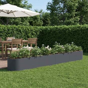 ARDEBO.de - Hochbeet im Garten Anthrazit 380 x 40 x 40 cm Stahl