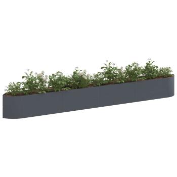 Hochbeet im Garten Anthrazit 380 x 40 x 40 cm Stahl