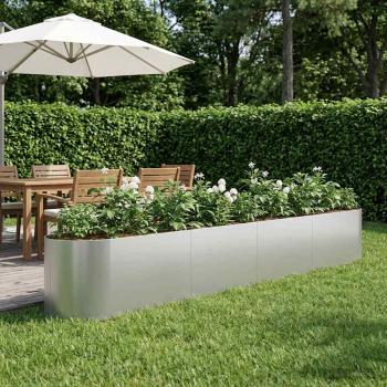 ARDEBO.de - Hochbeet im Garten Verzinkter Stahl 380 x 40 x 40 cm Stahl