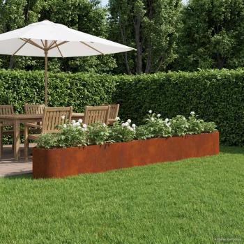 ARDEBO.de - Hochbeet im Garten Wetterfeststahl 380 x 40 x 40 cm Stahl