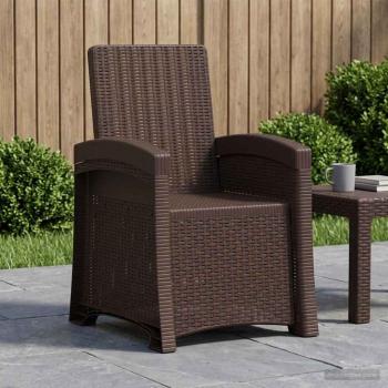 ARDEBO.de - Liegesessel Garten Rattan-Optik Braun PP