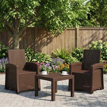 ARDEBO.de - Liegesessel Garten Rattan-Optik 2 stk. Braun PP