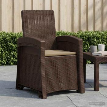 ARDEBO.de - Liegesessel Garten Rattan-Optik Braun und Taupe PP